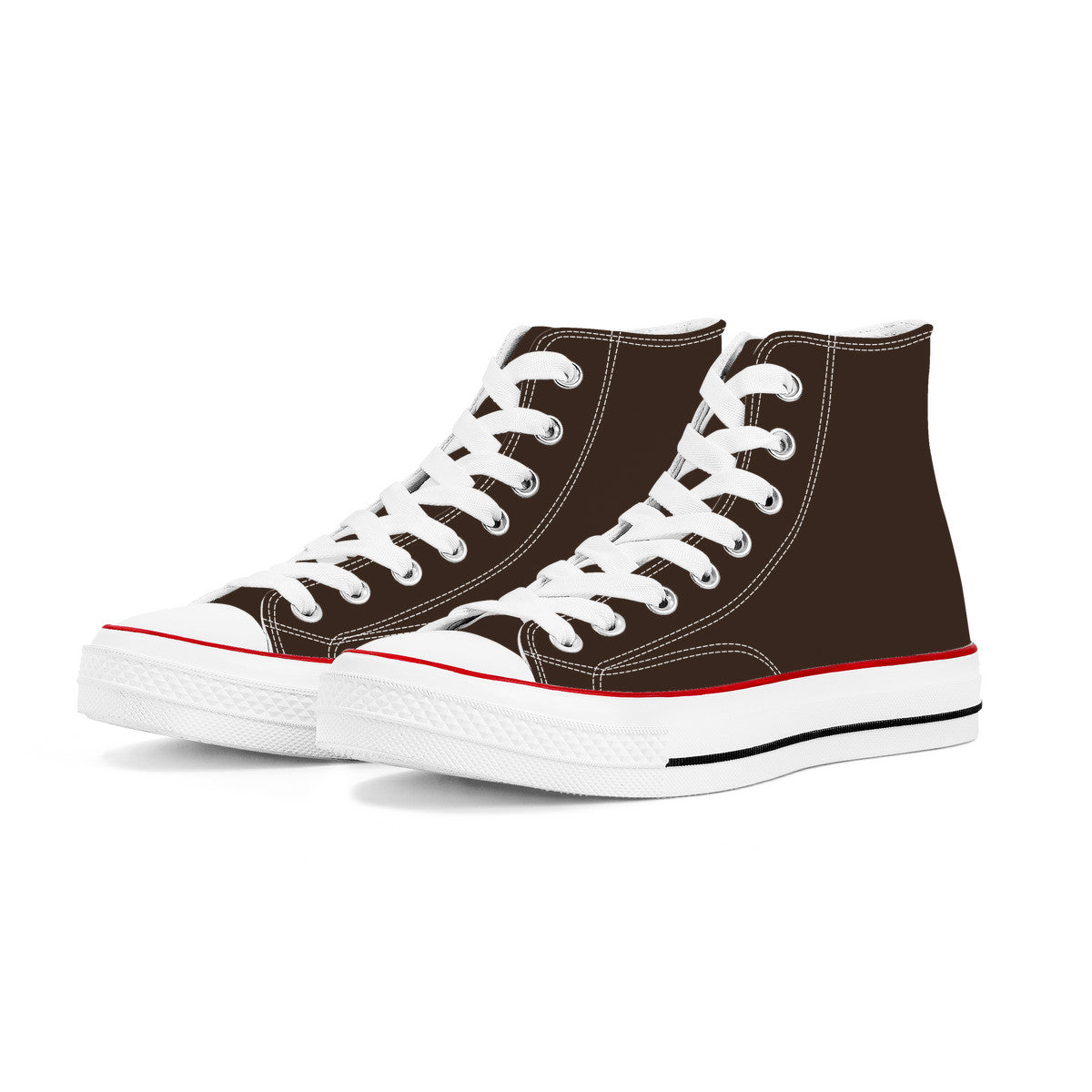 Brown High Top Canvas Shoes