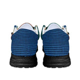 Unisex Teal Plaid Pattern Canvas Loafers