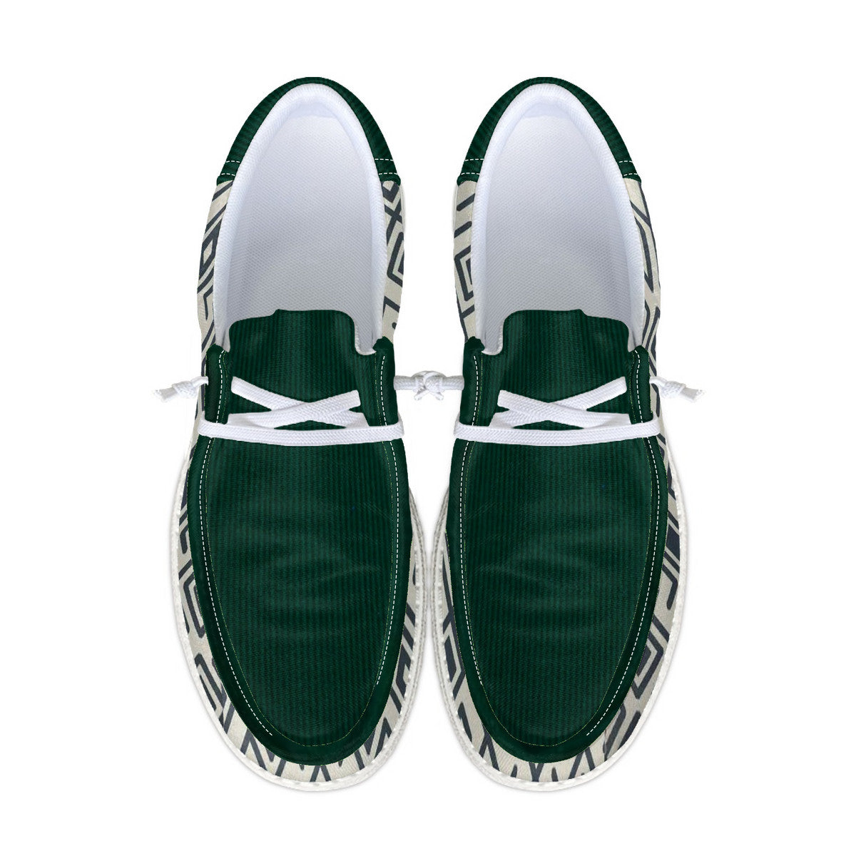 Geometric Design Unisex Canvas Loafers