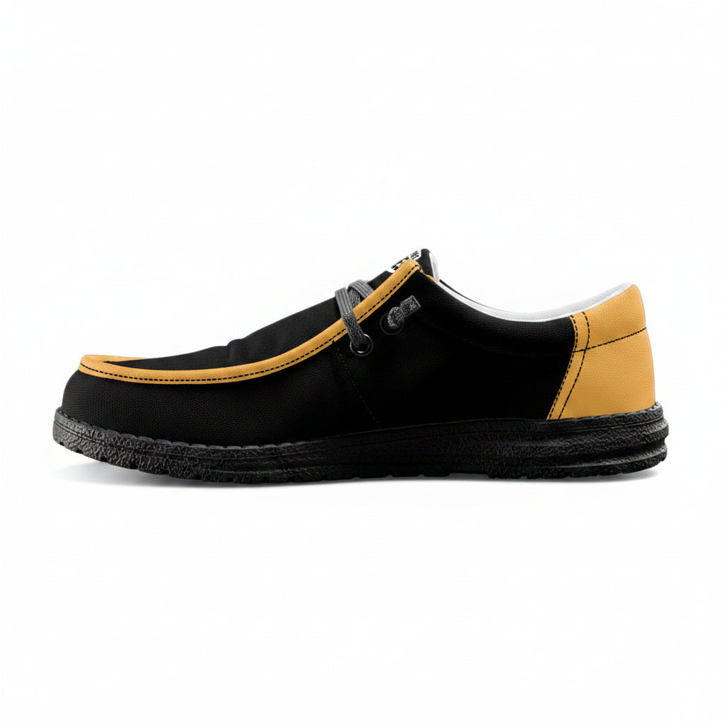 Black and Yellow Unisex Canvas Loafers