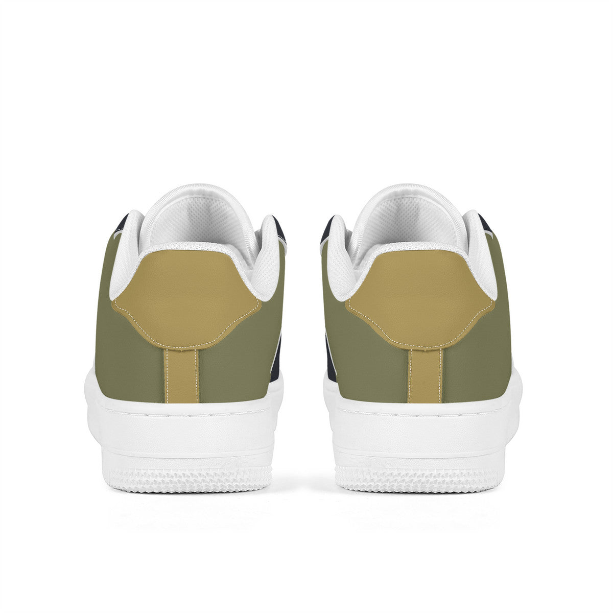 Olive Green Military Unisex Microfiber Sneakers