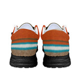 Unisex Orange Striped Pattern Canvas Loafers