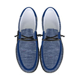 Denim Blue Canvas Loafers