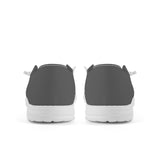 Puter Gray Canvas Loafers Slip On