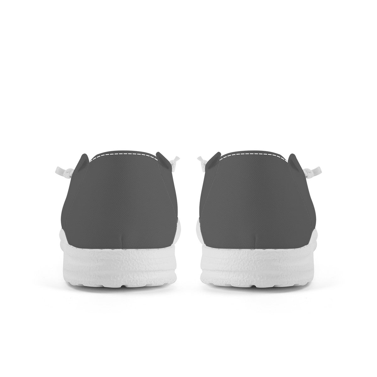 Puter Gray Canvas Loafers Slip On