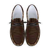 Intersex Brown Check Canvas Loafers