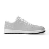 Gray Unisex New Synthetic Leather Low Top Sneakers