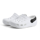 Kid's White and Black Casual Clogs