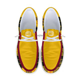 Yellow Plaid Unisex Canvas Loafers