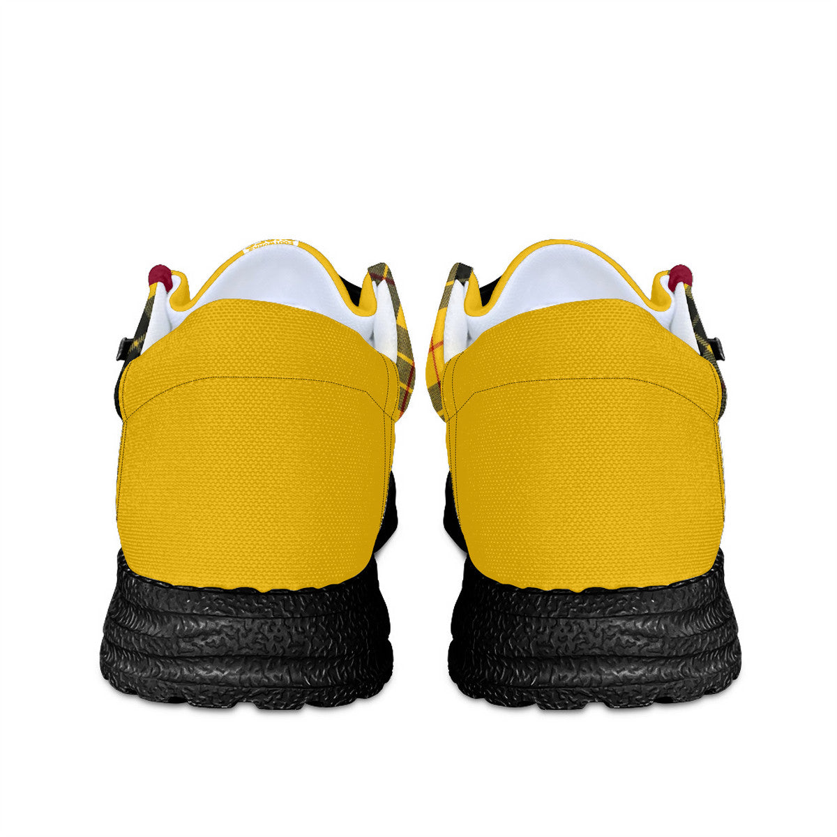 Yellow Plaid Unisex Canvas Loafers