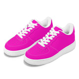 Hot Pink Unisex Microfiber Sneakers