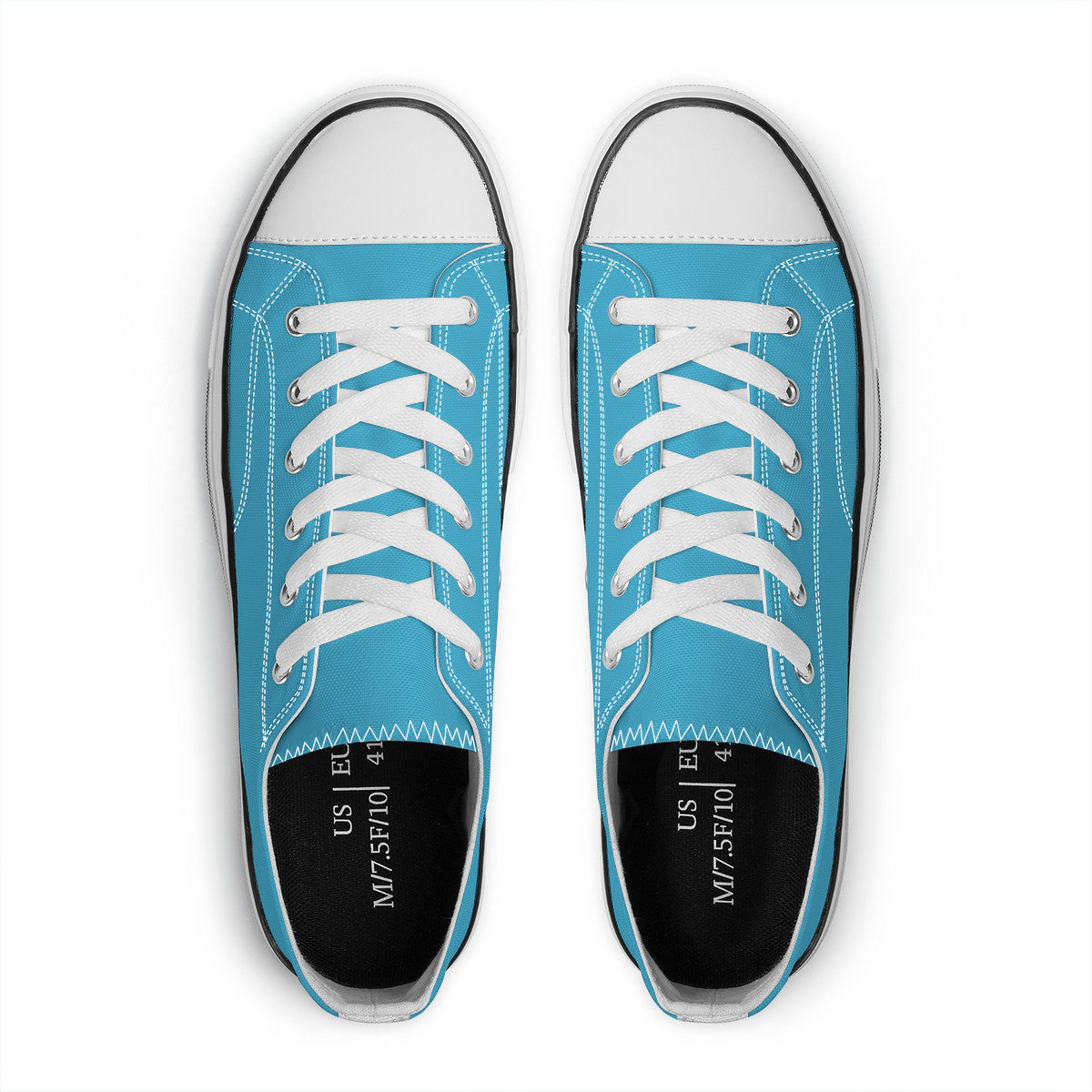 Blue Unisex Classic Low Top Canvas Shoes