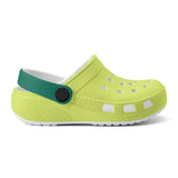 Kid's  Neon Green Casual Clogs
