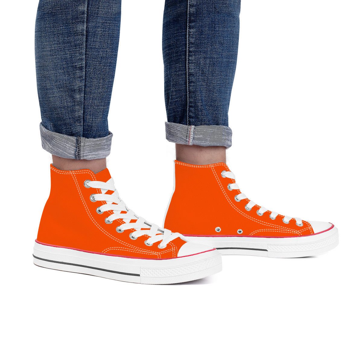 Orioles Orange High Top Canvas Shoes