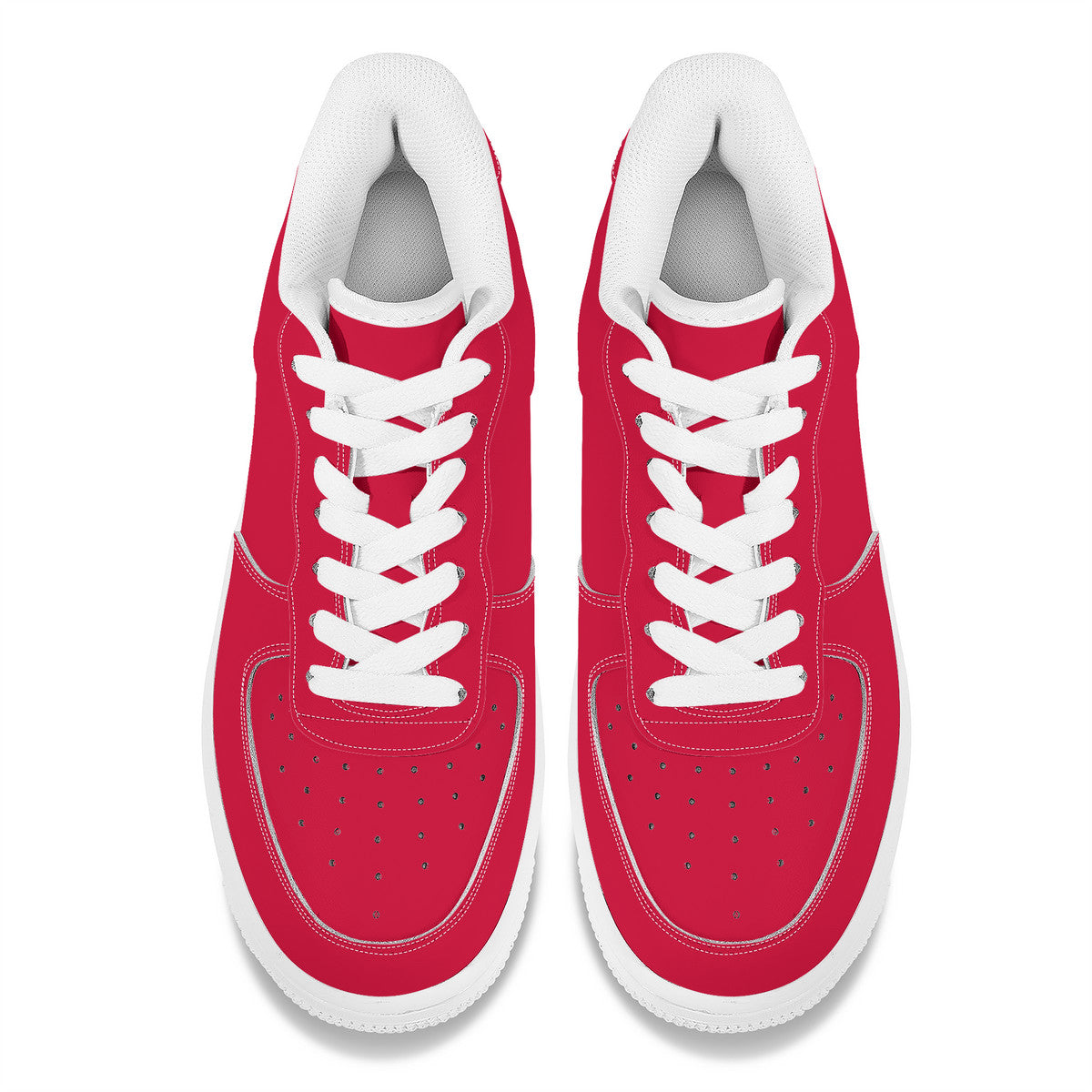 Trending Red Unisex Microfiber Sneakers