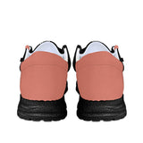 Black and Coral Canvas Loafers