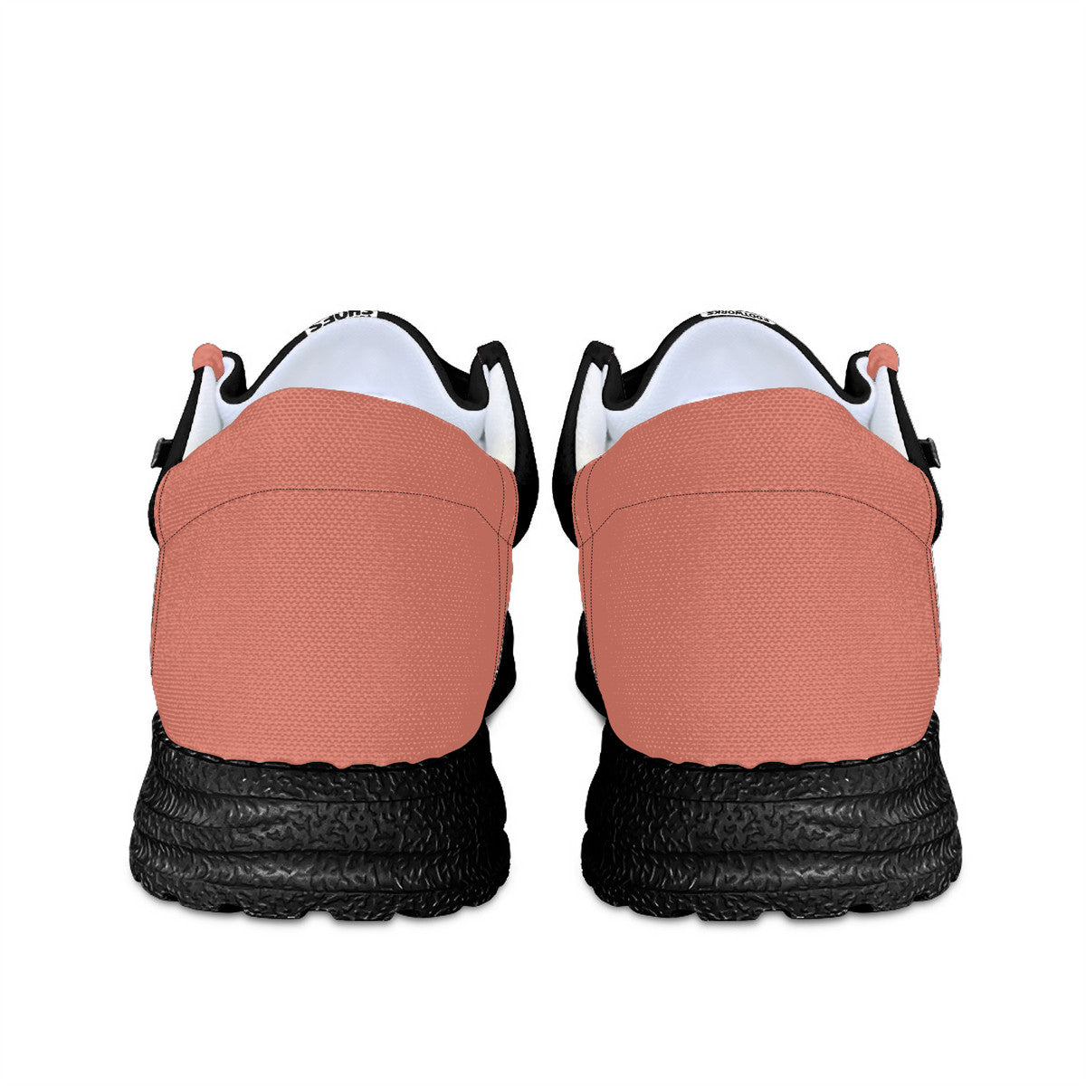 Black and Coral Canvas Loafers