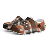 Kid's Fall Plaid Pattern Casual Clogs