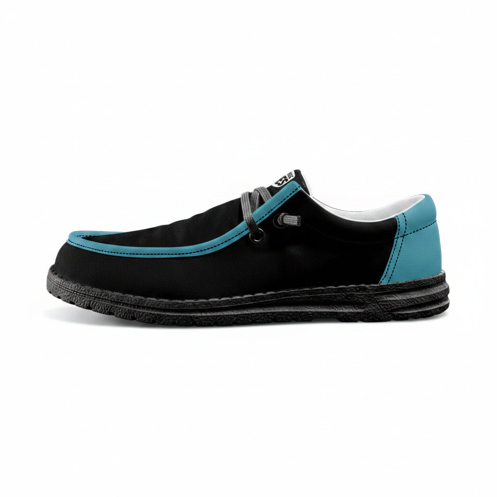 Black and Blue Canvas Loafers