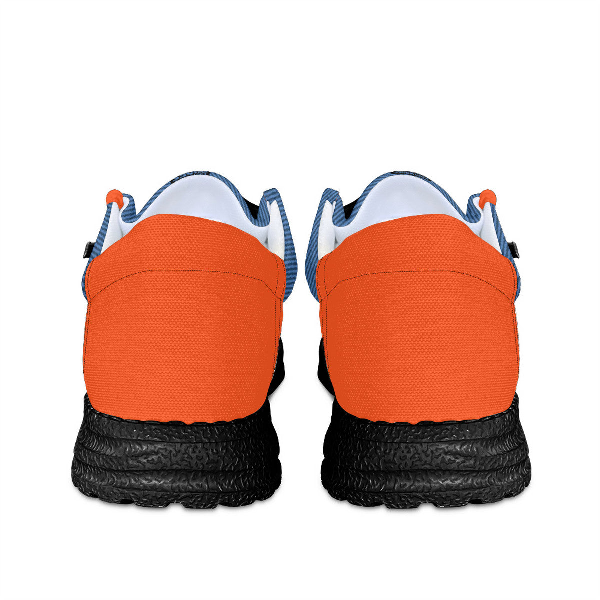 Blue and orange Canvas Loafers