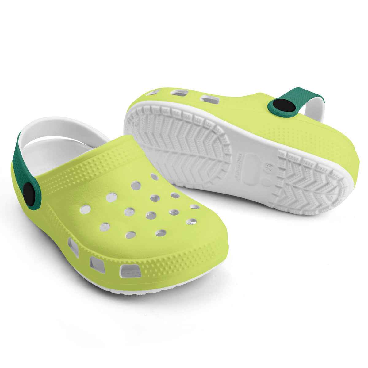Kid's  Neon Green Casual Clogs