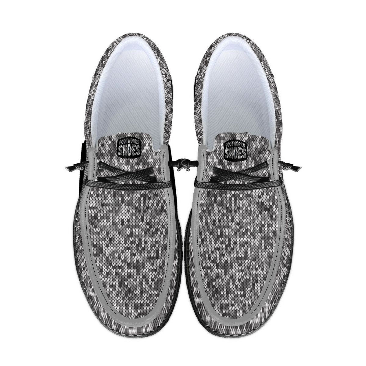 Unisex Gray Woolen Loafers