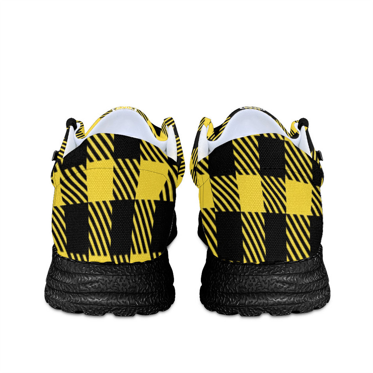 Yellow Unisex Plaid Canvas Loafers