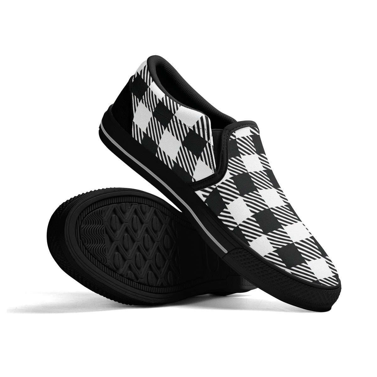 Buffalo Check Unisex Slip-on Shoes