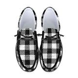 Black and White multicolor Unisex Canvas Loafers