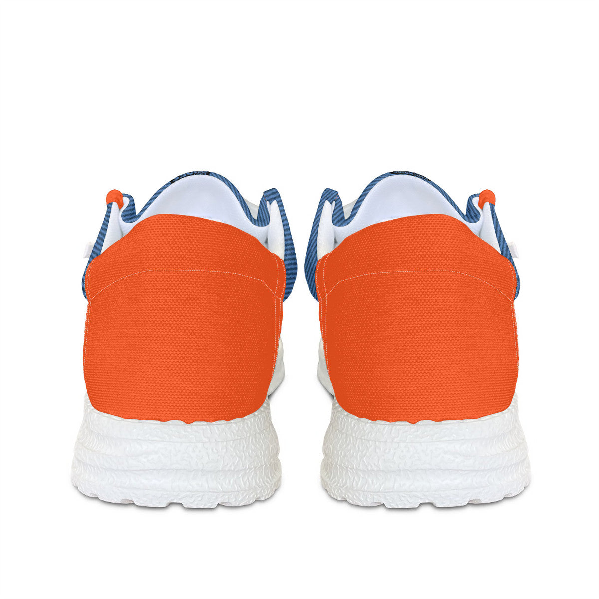 Blue and orange Canvas Loafers