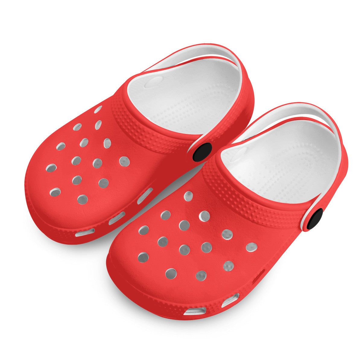 Kid's Neon Red Casual Clogs