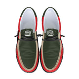 Red and Green Canvas Loafers