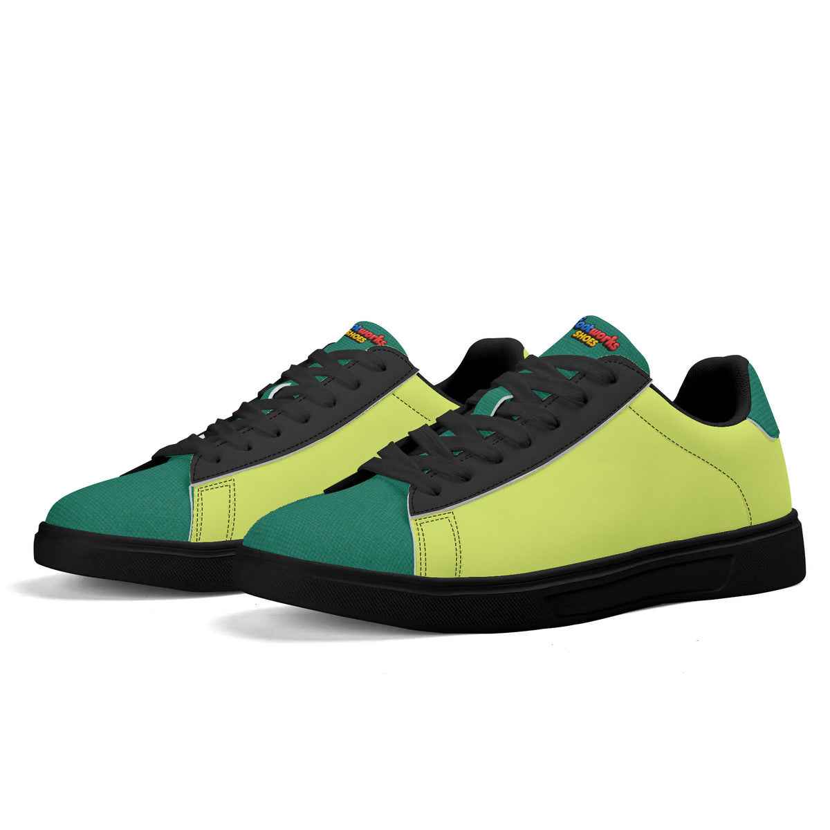 Unisex Premium Synthetic Neon Green Leather Sneakers