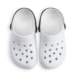 Kid's White and Black Casual Clogs