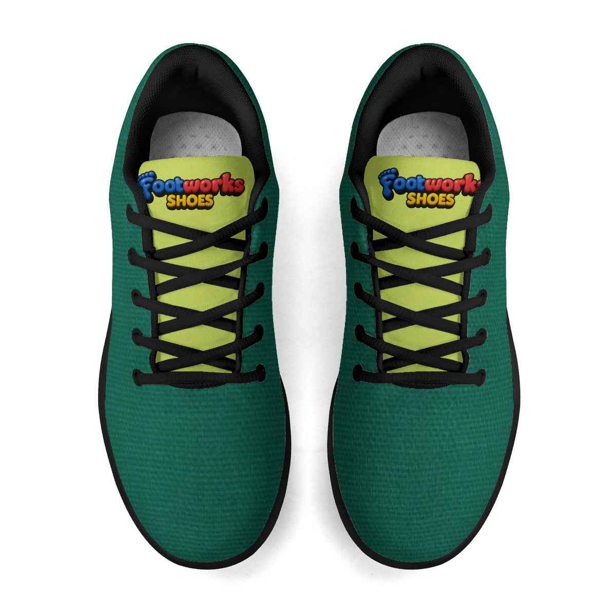 Unisex Neon Green Flat Tennis Sneakers Athletic Running Shoes