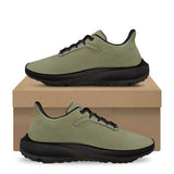 Olive Green Unisex Lace Up Running Shoes