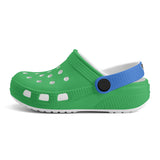 Kid's Green and Blue Casual Clogs