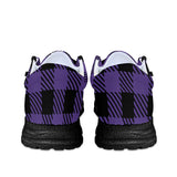 Unisex Purple Buffalo Plaid Canvas Loafers