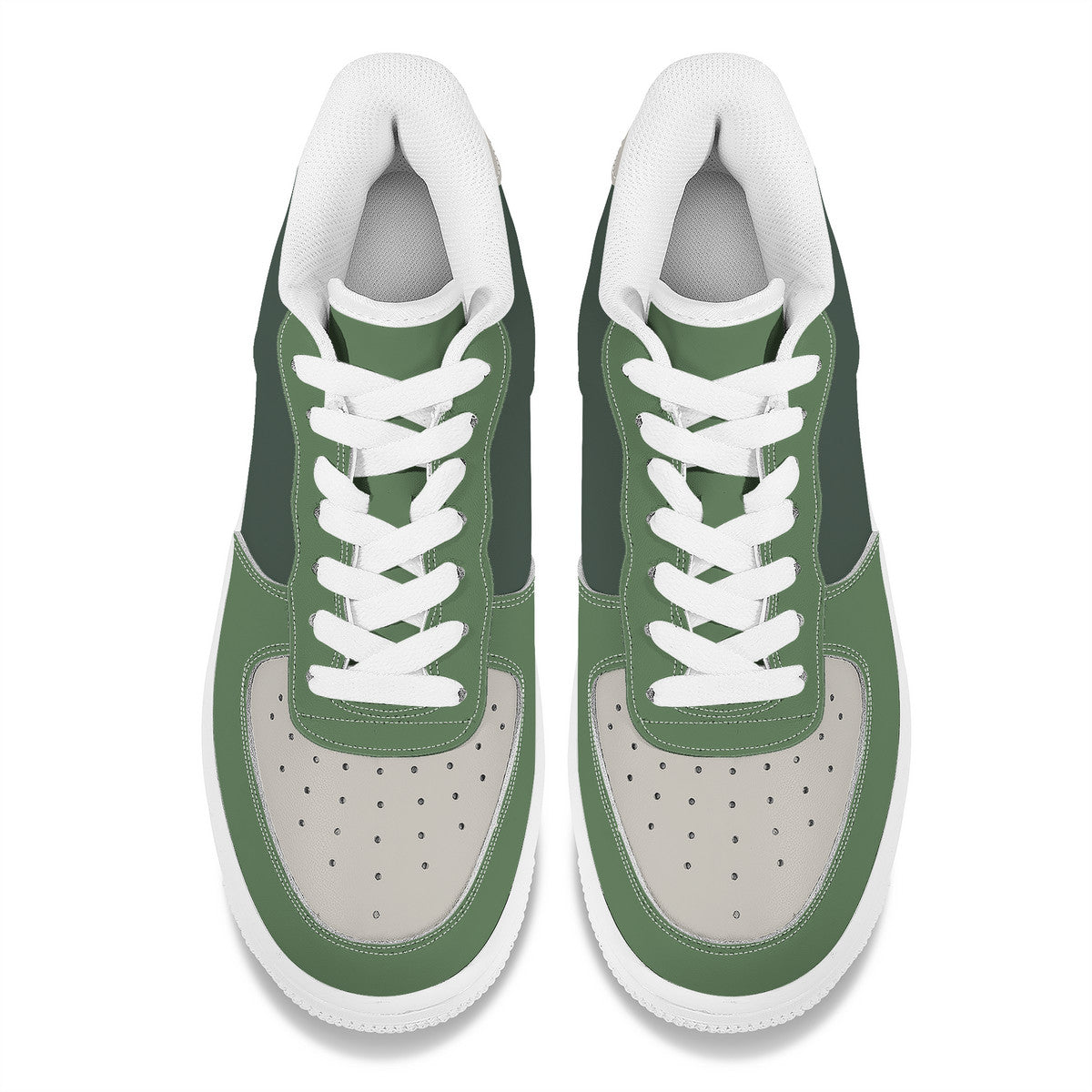 Green Camo Unisex Microfiber Sneakers