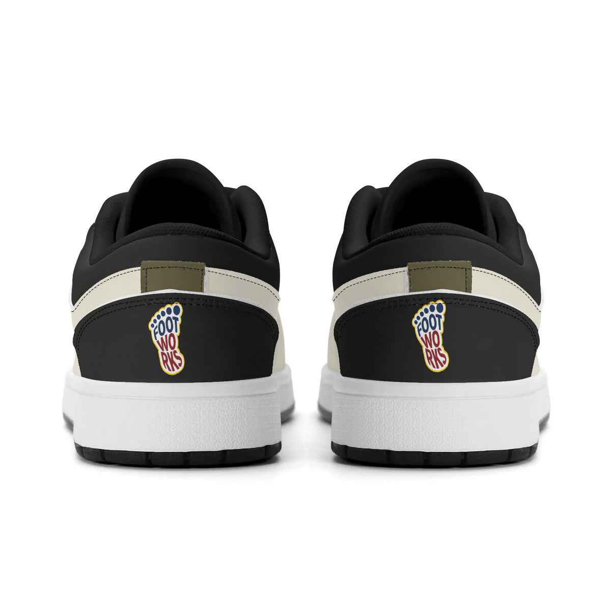 Unisex  Brown and Tan Synthetic Leather Low Top Sneakers