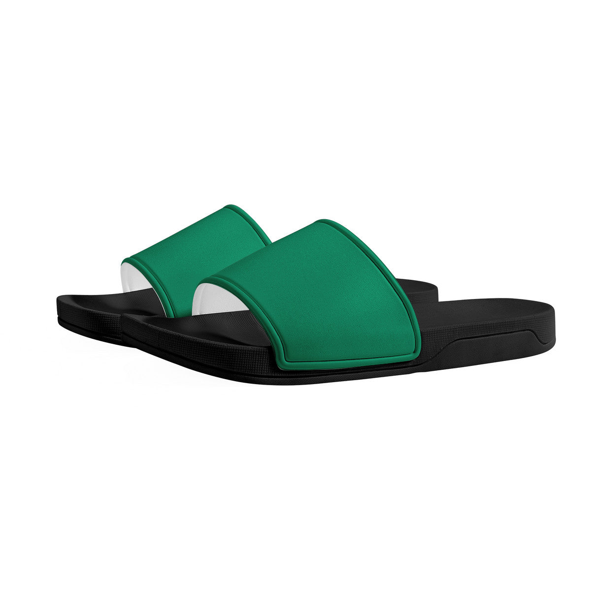 Green Slide Sandals
