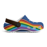 Kid's Casual Rainbow Pattern Clogs