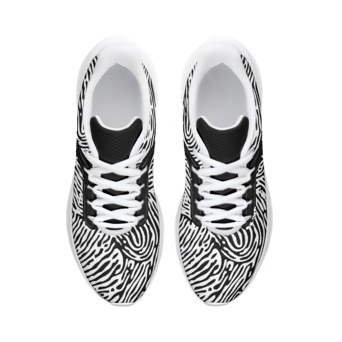Fingerprint Unisex Lace Up Running Shoes