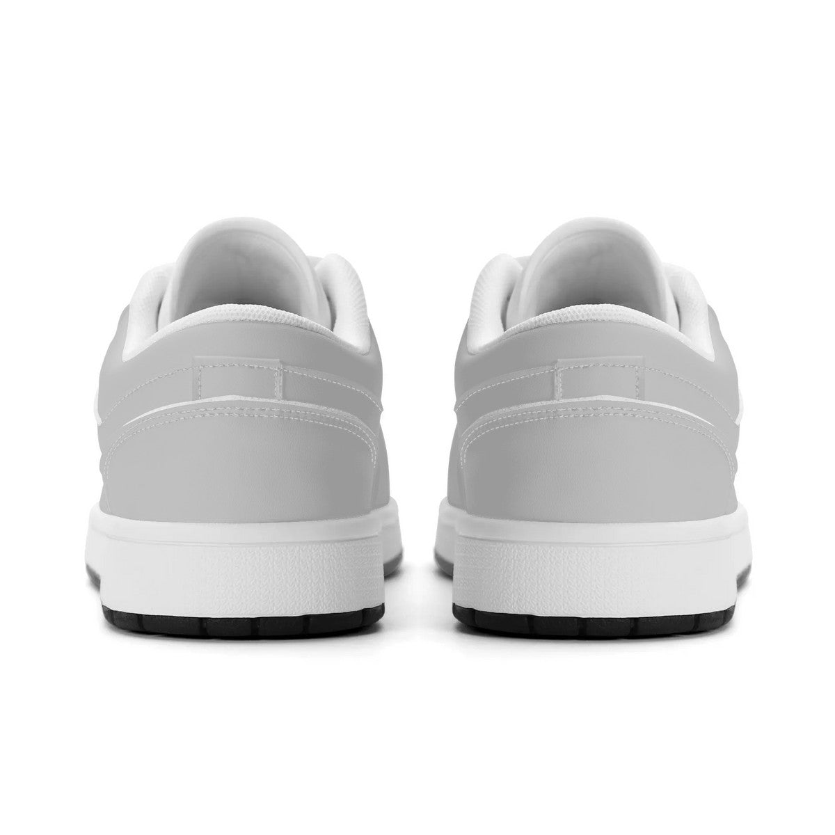 Gray Unisex New Synthetic Leather Low Top Sneakers