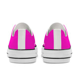 Hot Pink Unisex Classic Low Top Canvas Shoes