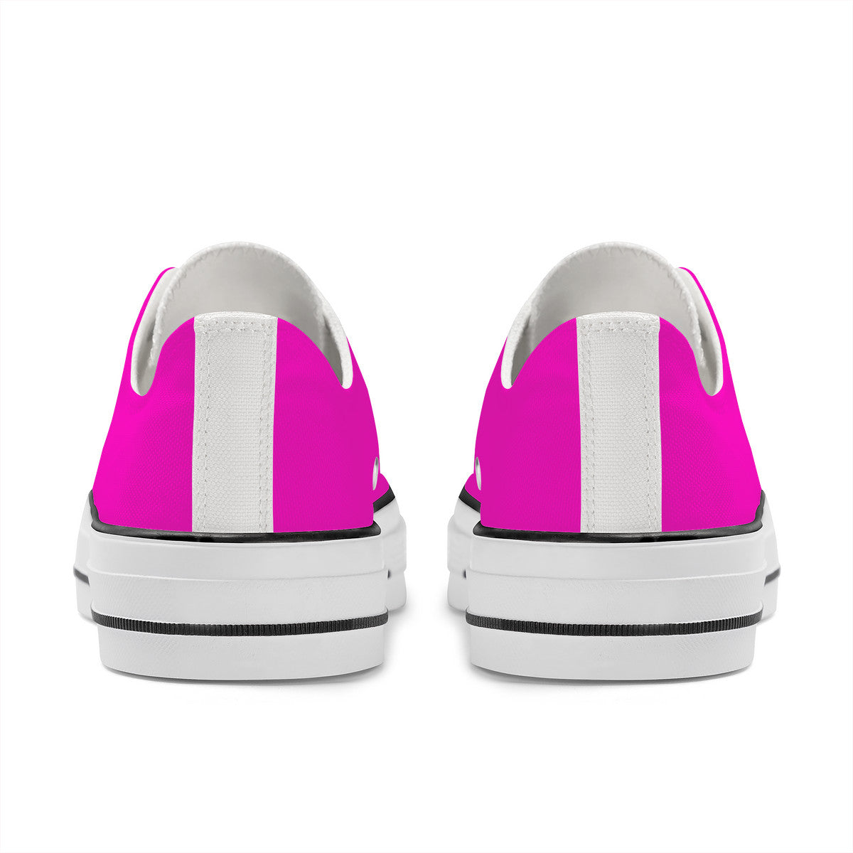 Hot Pink Unisex Classic Low Top Canvas Shoes