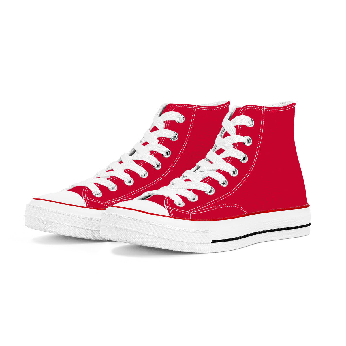 Red High Top Canvas Shoes