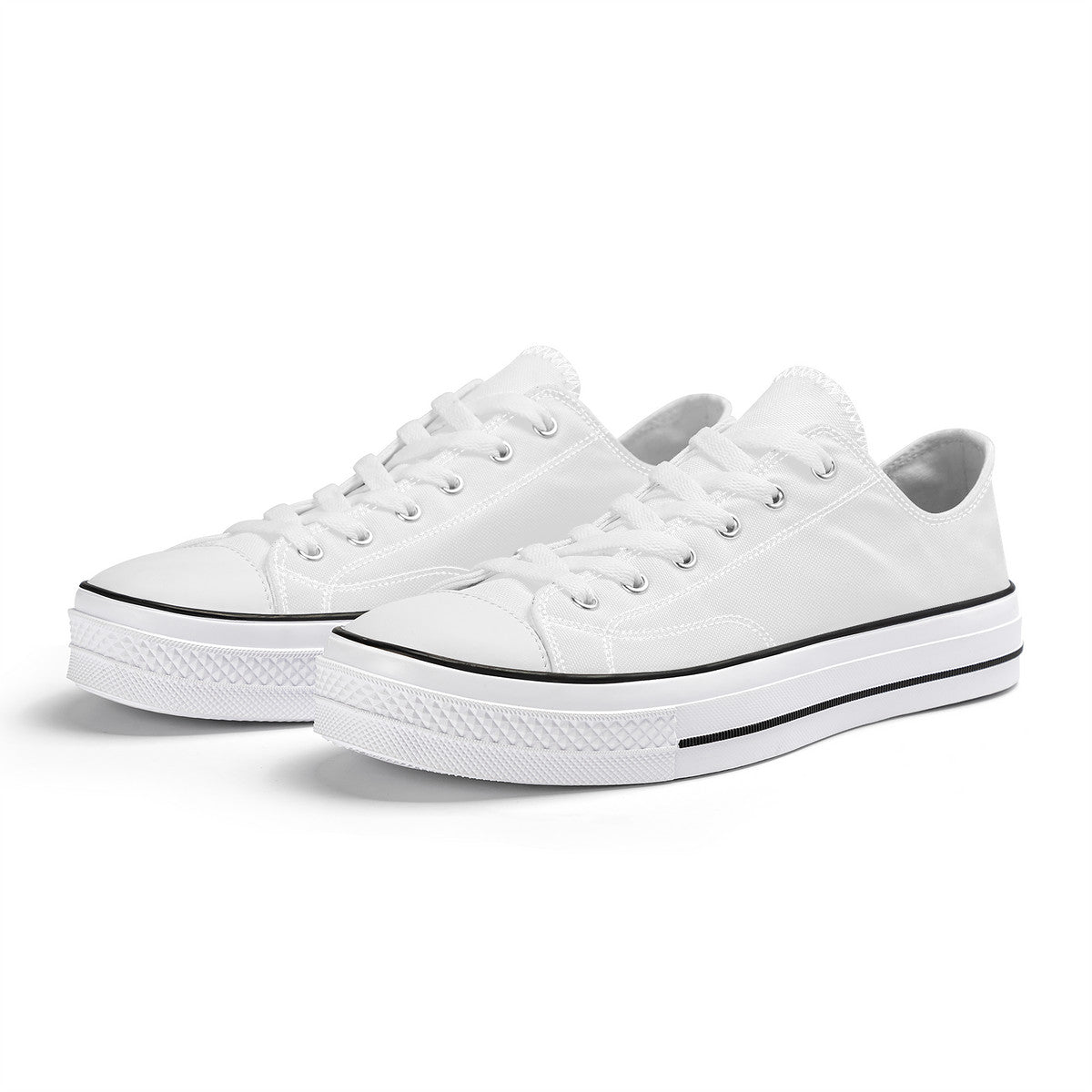 WhiteUnisex Classic Low Top Canvas Shoes