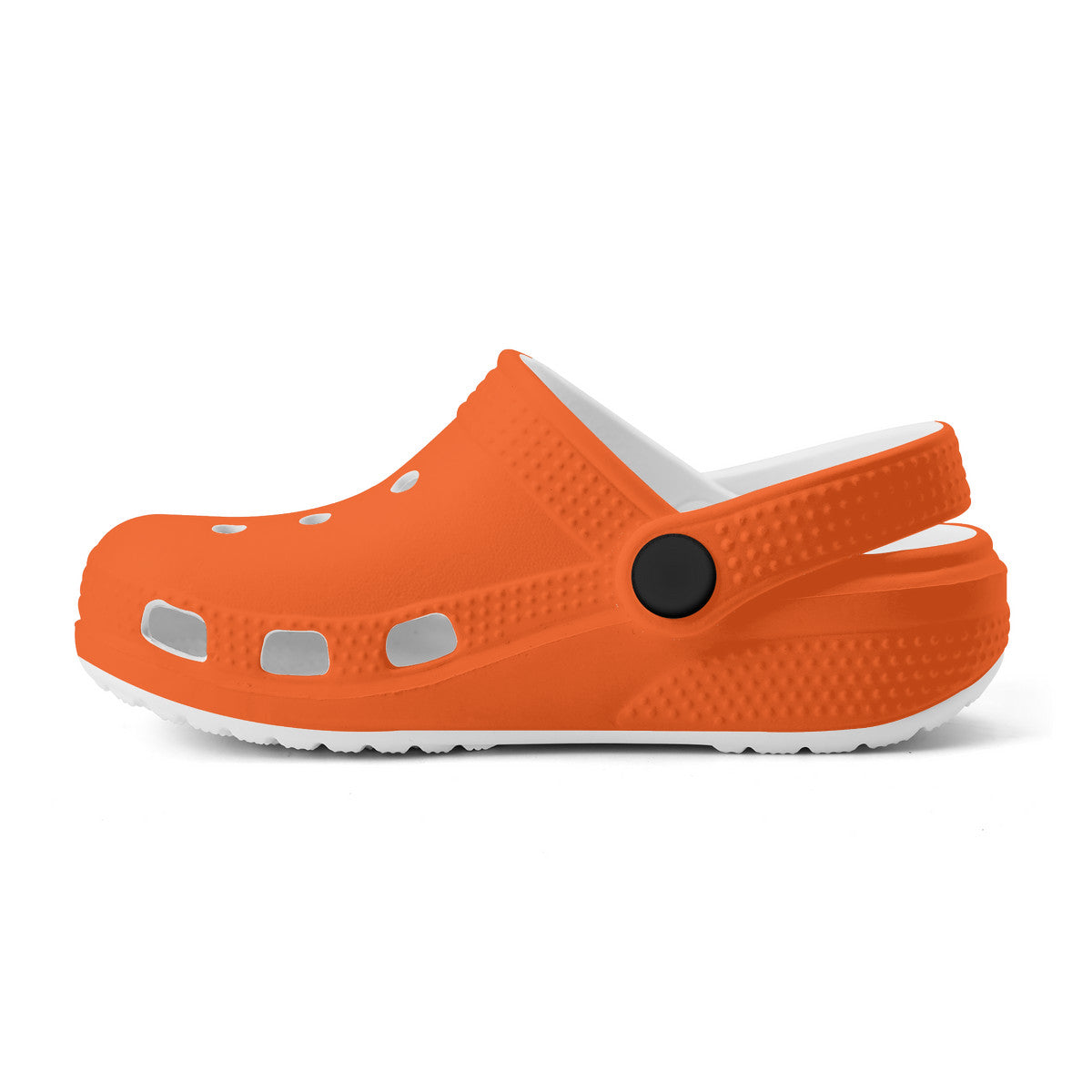 Kid's Neon Orange Casual Clogs