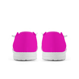 Hot Pink Canvas Loafers Slip On